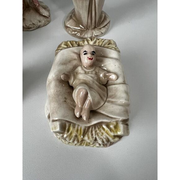 Vintage Holland Mold Christmas Nativity Set 14 Piece Hand Painted Large 1967 - Picture 3 of 16